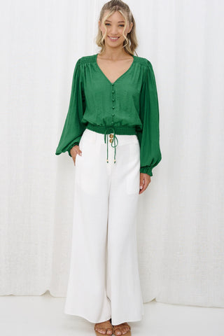 Amara Blouse - Green tops Iris Maxi