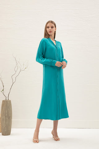 Sally Cupro Midi Dress - Blue LUXE GDS