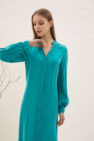 Sally Cupro Midi Dress - Blue LUXE GDS