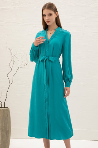 Sally Cupro Midi Dress - Blue LUXE GDS