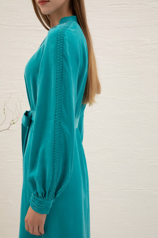 Sally Cupro Midi Dress - Blue LUXE GDS