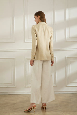 Mabel Linen Blazer - Cream - GDS Outerwear GDS