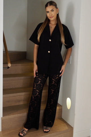 Giselle Lace Pants Black Set - By Frankie sets By Frankie