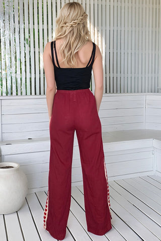 Wine Hearts Racer Pants - By Frankie Bottoms By Frankie