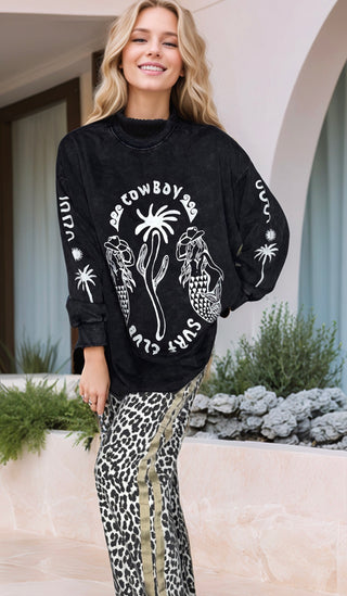 Cowboy Surf Club Long Sleeve Tee - By Frankie Tops By Frankie