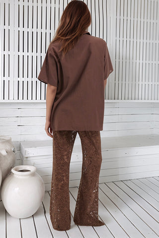 Giselle Lace Pants Brown Set - By Frankie sets By Frankie