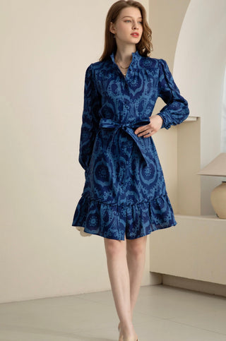 Ada Mini Linen Dress - Navy/Blue - GDS Dresses GDS