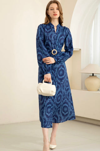 Ada Midi Linen Dress - Navy - GDS Dresses GDS