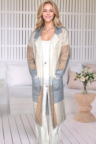 Carmen Cardigan/Jacket - Grey/Beige Outerwear HQ