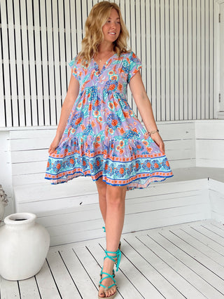 Emilla Mini Dress - Purple Dresses Jaase