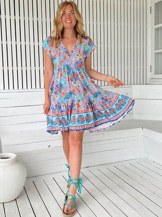 Emilla Mini Dress - Purple Dresses Jaase