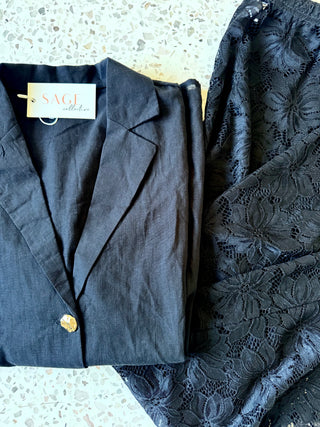 Giselle Lace Pants Black Set - By Frankie sets By Frankie