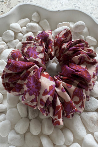 Silk Hair Scrunchie - Purple/Red accessories Sage Collective