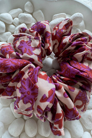 Silk Hair Scrunchie - Purple/Red accessories Sage Collective