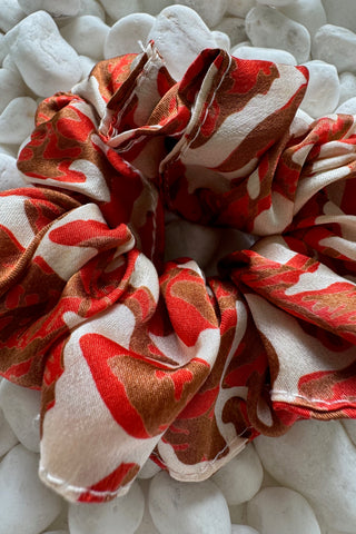 Silk Hair Scrunchie - Orange/Bronze accessories Sage Collective