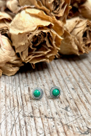 Green Bindi Studs accessories Sage Collective