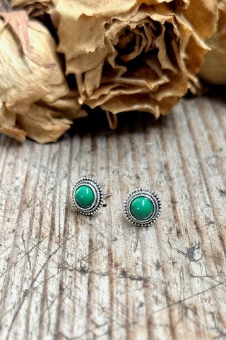 Green Bindi Studs accessories Sage Collective