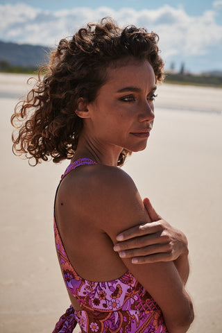 Sheridan Halter-Neck Maxi - Pink/Orange Dresses Jaase