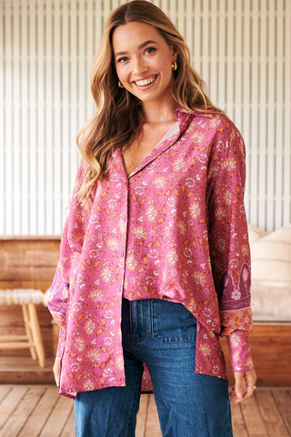 Tyra Blouse - Dusty Rose Tops Jaase