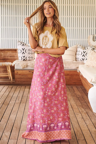Tyra Maxi Skirt - Dusty Rose skirts Jaase