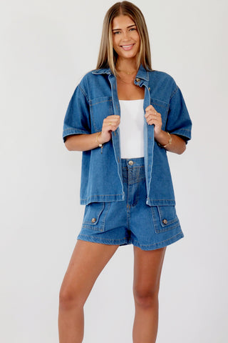 Darcy Detailed Denim Shorts - By Frankie sets By Frankie