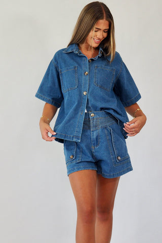 Darcy Detailed Denim Shorts - By Frankie sets By Frankie