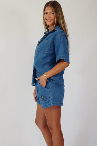 Darcy Detailed Denim Shorts - By Frankie sets By Frankie