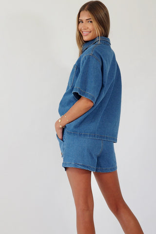 Darcy Detailed Denim Shorts - By Frankie sets By Frankie