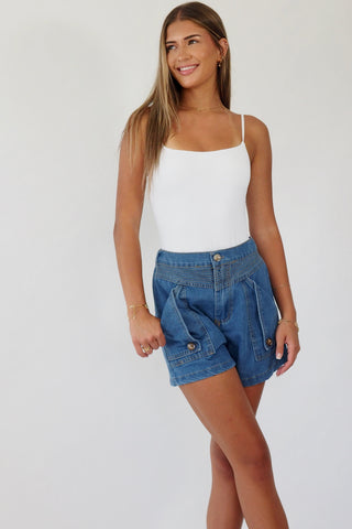 Darcy Detailed Denim Shorts - By Frankie sets By Frankie