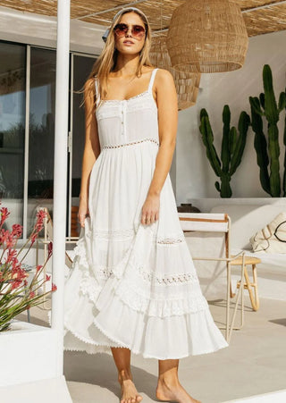Farrah Maxi Dress - White Dresses Jaase