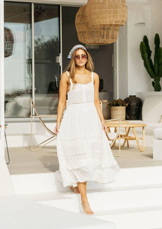 Farrah Maxi Dress - White Dresses Jaase