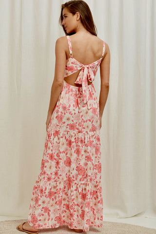 Mary Maxi Dress - Pink/White/Orange Dresses Sage Collective