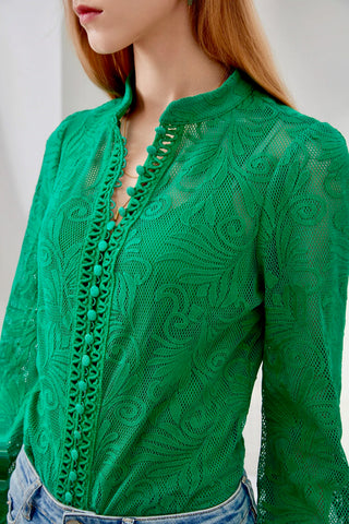 Tamryn Lace Blouse - Emerald - GDS Tops GDS