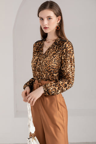 Maisie Animal Top - Brown Tops gds