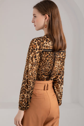 Maisie Animal Top - Brown Tops gds