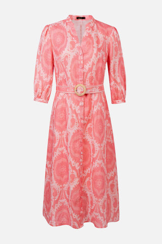 Ada Midi Linen Dress - Pink Dresses GDS
