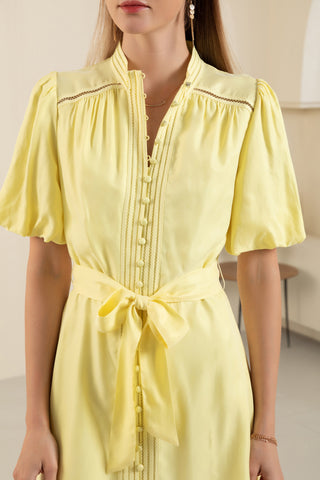 Lorina Mini Dress - Yellow Dresses GDS