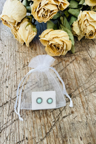 Blue Glass Studs accessories Sage Collective