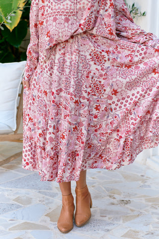 Tallulah Midi Skirt - Pink Bottoms Jaase