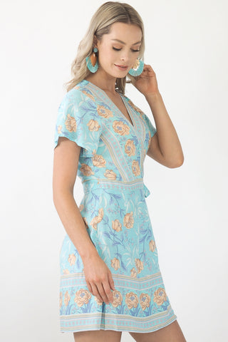 Willow Tassel Earrings - Aqua/Gold accessories Sage Collective