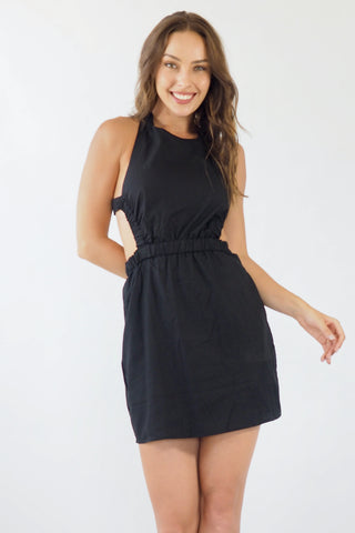 Milla Backless Mini Dress - Black Dresses Sage Collective