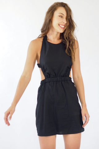 Milla Backless Mini Dress - Black Dresses Sage Collective