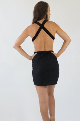 Milla Backless Mini Dress - Black Dresses Sage Collective