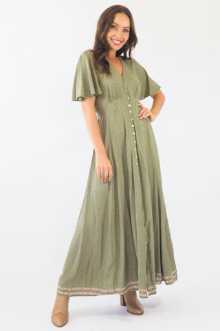 Emily Dress - Green Dresses Iris Maxi