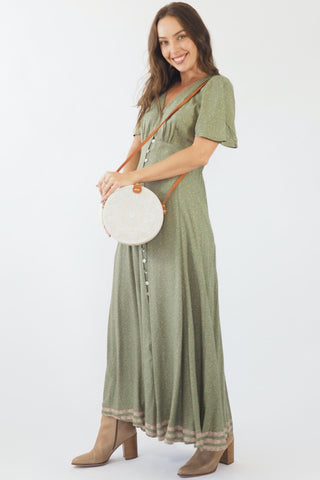 Emily Dress - Green Dresses Iris Maxi