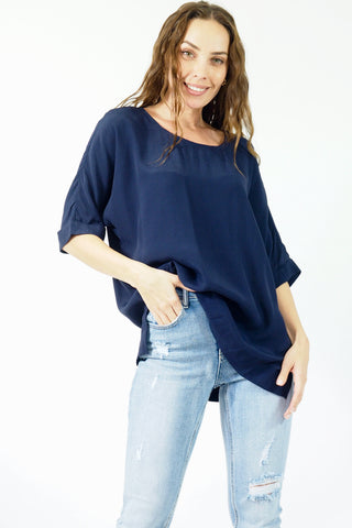 Sarah Top - Navy Tops Sage Collective