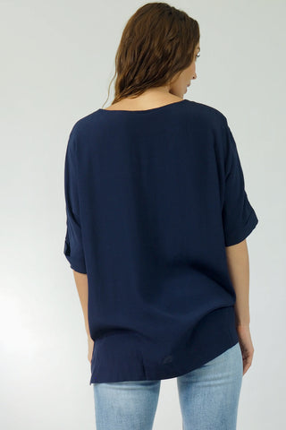 Sarah Top - Navy Tops Sage Collective