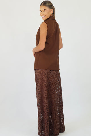 Tiller Brown Vest - By Frankie TOPS By Frankie