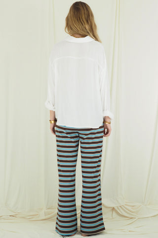 Phoebe Oversized White Collared Shirt TOPS Bubblegum