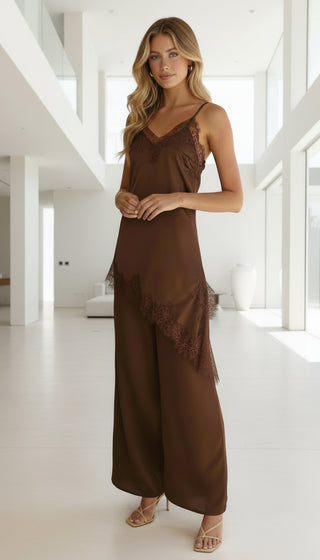 Kylie Brown Lace Asymmetrical Set - By Frankie Sets By Frankie